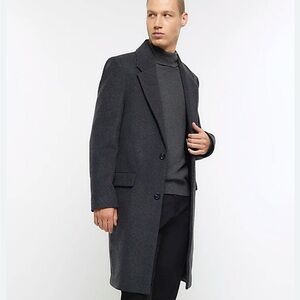 River Island Charcoal Trench Coat